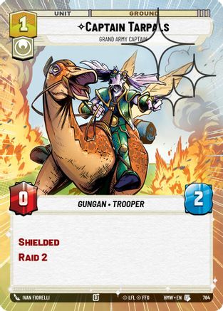 Captain Tarpals - Grand Army Captain (Hyperspace Foil) (764) - H - Uncommon - Foil