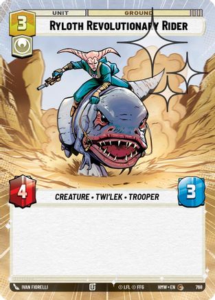 Ryloth Revolutionary Rider (Hyperspace Foil) (768) - H - Common - Foil