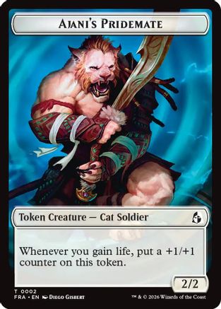 Ajani's Pridemate // Ajani Resolute Double-Sided Token (FRA-2 // 16) - token