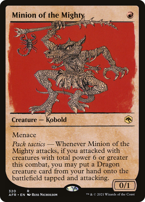 Minion of the Mighty (AFR-320) - rare: (Showcase) - Foil