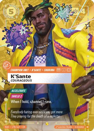 K'Sante, Courageous (Showcase) (178/167) - RAD - Showcase - Foil