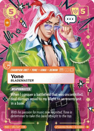 Yone, Blademaster (Showcase) (181/167) - RAD - Showcase - Foil