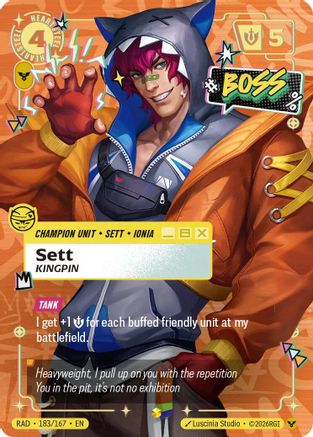 Sett, Kingpin (Showcase) (183/167) - RAD - Showcase - Foil