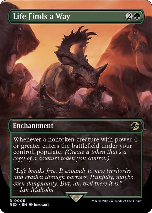 Life Finds a Way (REX-005) - rare (Borderless) - Foil