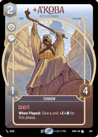 A'Koba - Restless Raider (Prestige) (803) - H - Uncommon