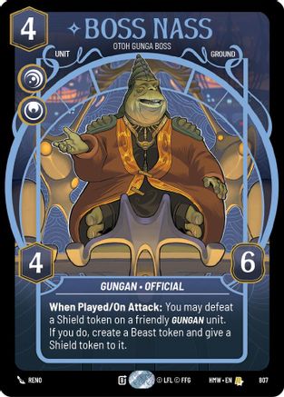 Boss Nass - Otoh Gunga Boss (Prestige) (807) - H - Rare
