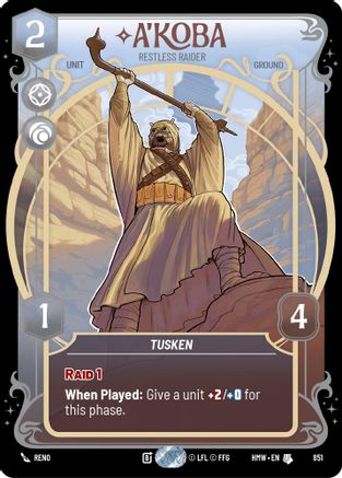 A'Koba - Restless Raider (Prestige Foil) (851) - H - Uncommon - Foil