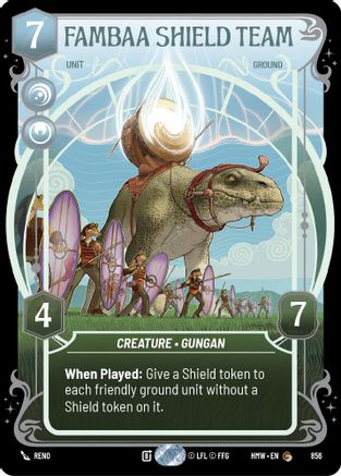 Fambaa Shield Team (Prestige Foil) (856) - H - Common - Foil