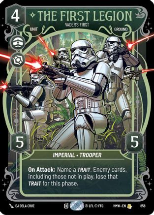 The First Legion - Vader's Fist (Prestige Foil) (858) - H - Rare - Foil