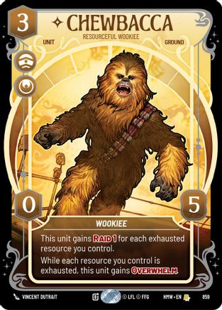 Chewbacca - Resourceful Wookiee (Prestige Foil) (859) - H - Rare - Foil