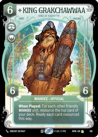 King Grakchawwaa - King of Kashyyyk (Prestige Foil) (861) - H - Rare - Foil