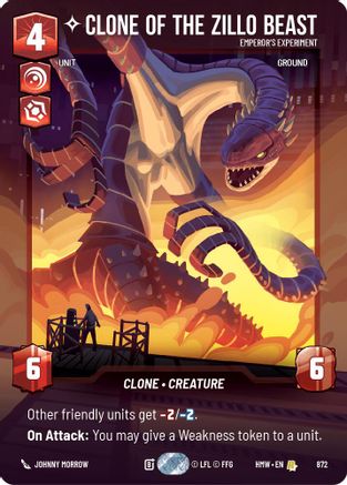 Clone of the Zillo Beast - Emperor's Experiment (Prestige Foil) (872) - H - Rare - Foil