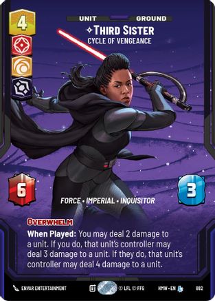 Third Sister - Cycle of Vengeance (Prestige Foil) (882) - H - Legendary - Foil
