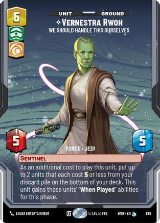 Vernestra Rwoh - We Should Handle This Ourselves (Prestige Foil) (889) - H - Legendary - Foil