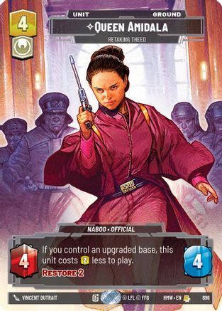 Queen Amidala - Retaking Theed (Prestige Foil) (896) - H - Rare - Foil
