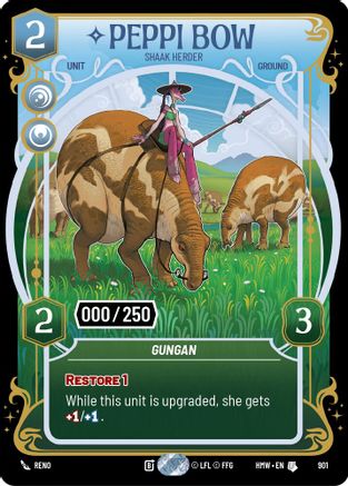 Peppi Bow - Shaak Herder (Serialized) (901) - H - Uncommon - Foil
