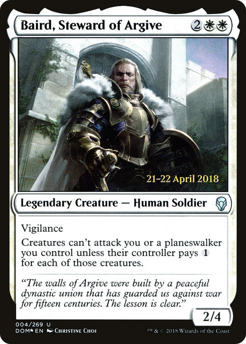 Baird, Steward of Argive (PRE-04S) - uncommon - Foil