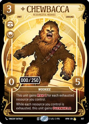 Chewbacca - Resourceful Wookiee (Serialized) (907) - H - Rare - Foil