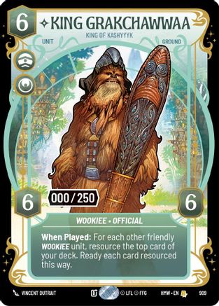 King Grakchawwaa - King of Kashyyyk (Serialized) (909) - H - Rare - Foil