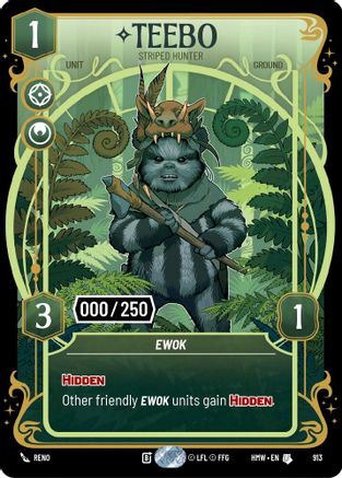 Teebo - Striped Hunter (Serialized) (913) - H - Uncommon - Foil