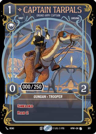 Captain Tarpals - Grand Army Captain (Serialized) (917) - H - Uncommon - Foil