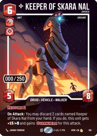 Keeper of Skara Nal - Awoken (Serialized) (918) - H - Rare - Foil
