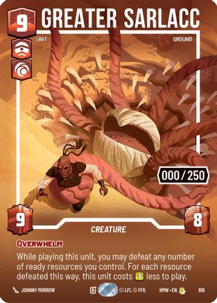 Greater Sarlacc (Serialized) (919) - H - Rare - Foil