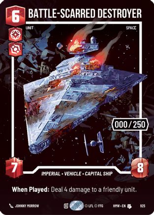Battle-Scarred Destroyer (Serialized) (925) - H - Uncommon - Foil