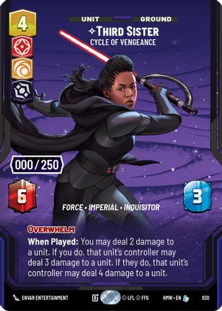 Third Sister - Cycle of Vengeance (Serialized) (930) - H - Legendary - Foil