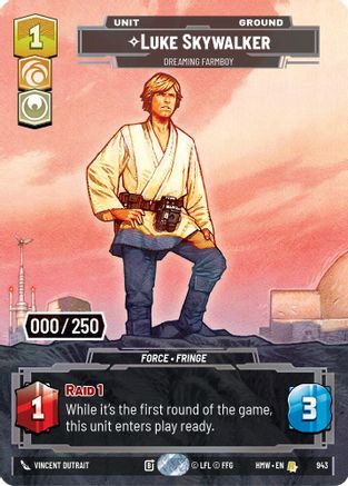 Luke Skywalker - Dreaming Farmboy (Serialized) (943) - H - Rare - Foil