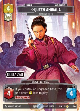 Queen Amidala - Retaking Theed (Serialized) (944) - H - Rare - Foil