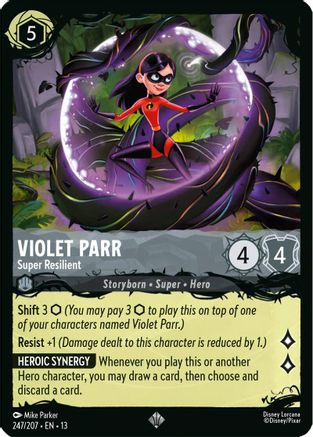 Violet Parr - Super Resilient (247/207) - IQTGHR - Super Rare - Cold Foil