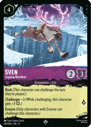 Sven - Leaping Reindeer (243/204) - IQTGHR - Super Rare - Cold Foil