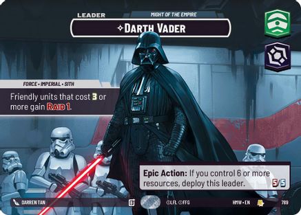 Darth Vader - Might of the Empire (Showcase) (789) - H - Rare - Foil