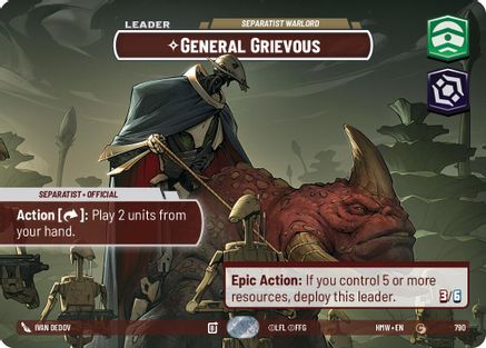 General Grievous - Separatist Warlord (Showcase) (790) - H - Common - Foil