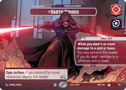 Darth Sidious - There Is No Mercy (Showcase) (793) - H - Rare - Foil