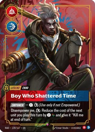 Ekko, Boy Who Shattered Time (139/167) - RAD - Rare - Foil