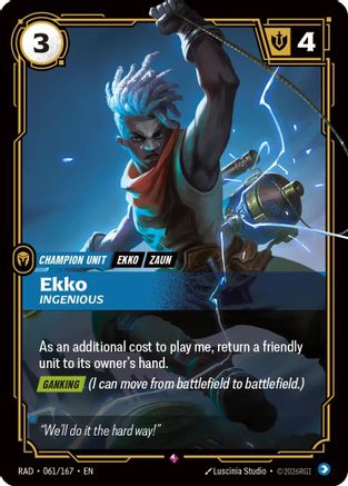 Ekko, Ingenious (061/167) - RAD - Rare - Foil