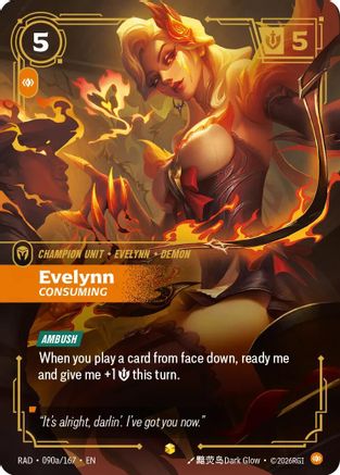 Evelynn, Consuming (Alternate Art) (090a/167) - RAD - Showcase - Foil