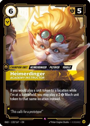 Heimerdinger, Academy Instructor (132/167) - RAD - Rare - Foil
