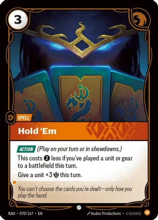 Hold 'Em (070/167) - RAD - Common - Foil