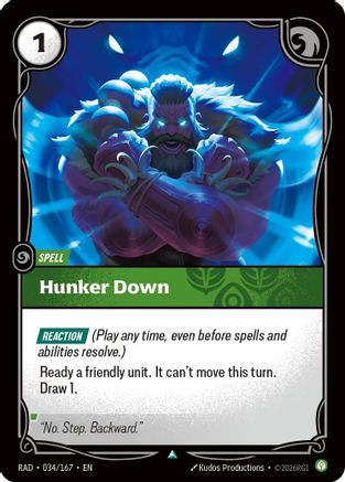 Hunker Down (034/167) - RAD - Uncommon - Foil