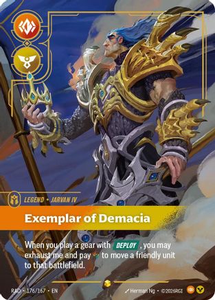 Jarvan IV, Exemplar of Demacia (Overnumbered) (176/167) - RAD - Showcase - Foil