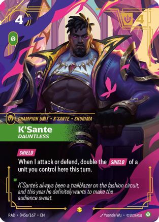 K'Sante, Dauntless (Alternate Art) (045a/167) - RAD - Showcase - Foil