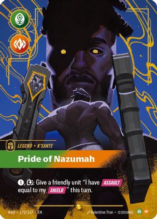 K'Sante, Pride of Nazumah (Overnumbered) (172/167) - RAD - Showcase - Foil