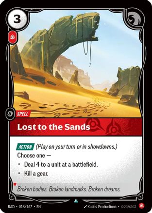 Lost to the Sands (013/167) - RAD - Uncommon - Foil
