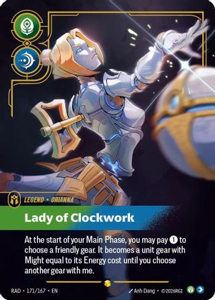 Orianna, Lady of Clockwork (Overnumbered) (171/167) - RAD - Showcase - Foil