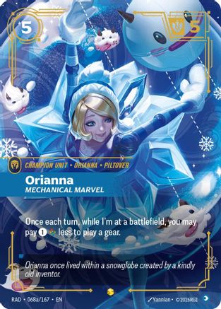 Orianna, Mechanical Marvel (Alternate Art) (068a/167) - RAD - Showcase - Foil