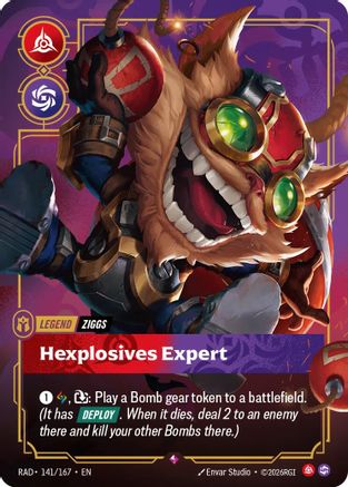 Ziggs, Hexplosives Expert (141/167) - RAD - Rare - Foil