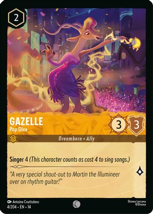 Gazelle - Pop Diva (4/204) - HCA - Common - Cold Foil